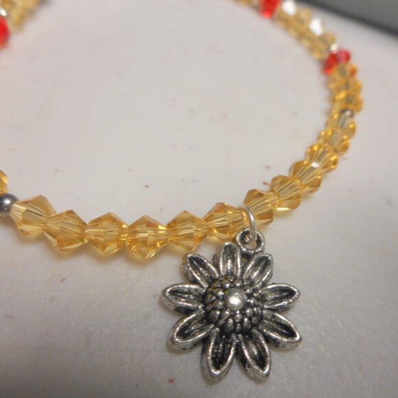 handmade bracelet, dainty, about 16 1/2" long, large heavy lobster claw clasp - Picture 10 of 10